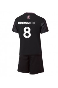 Burnley Josh Brownhill #8 Babyklær Borte Fotballdrakt til barn 2024-25 Korte ermer (+ Korte bukser)